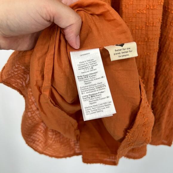 Madewell Puff-Sleeve Waisted Mini Dress in Mulled Cider - Picture 7 of 8